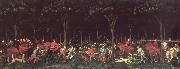 UCCELLO, Paolo Hunt in night oil painting